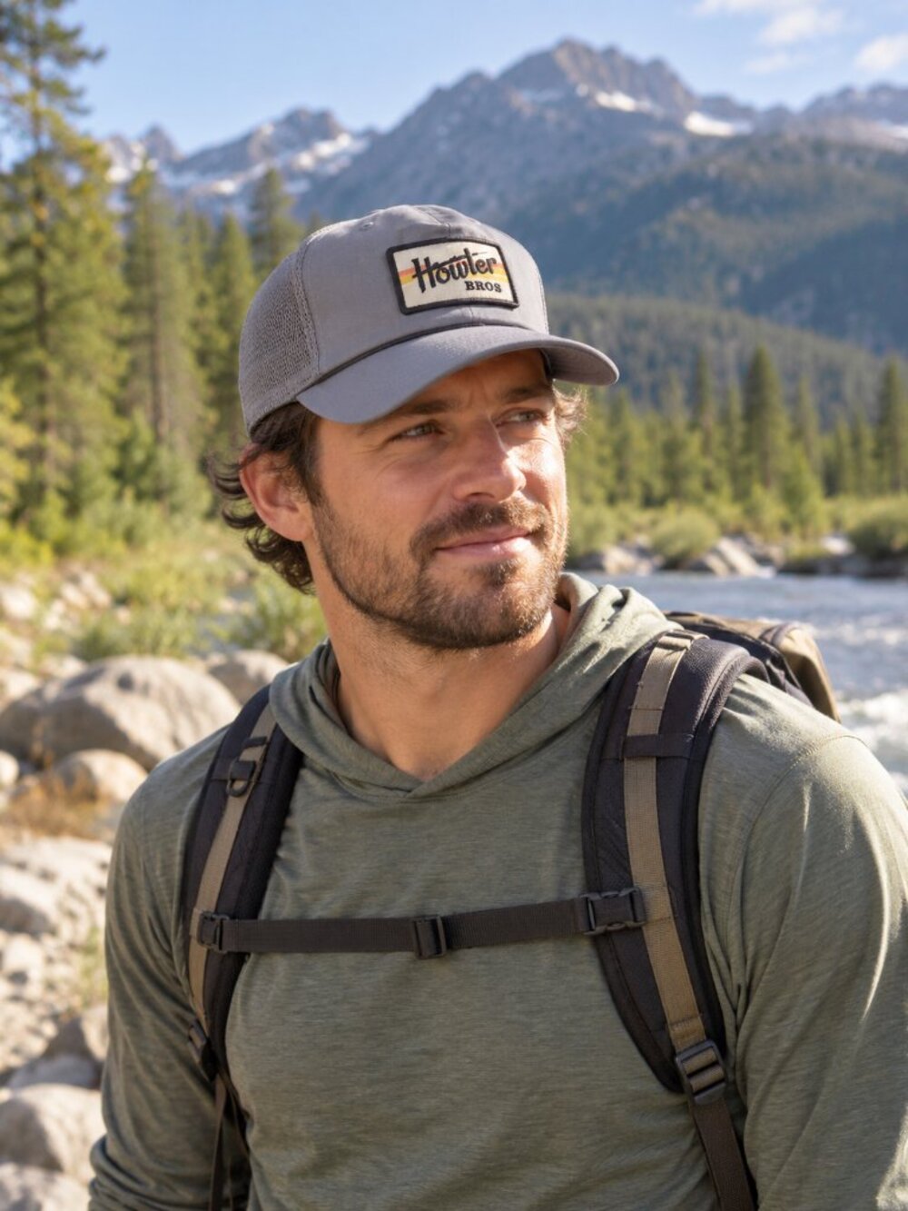 Howler Bros Hospitality Trucker Hat Gray Strapback Cap
